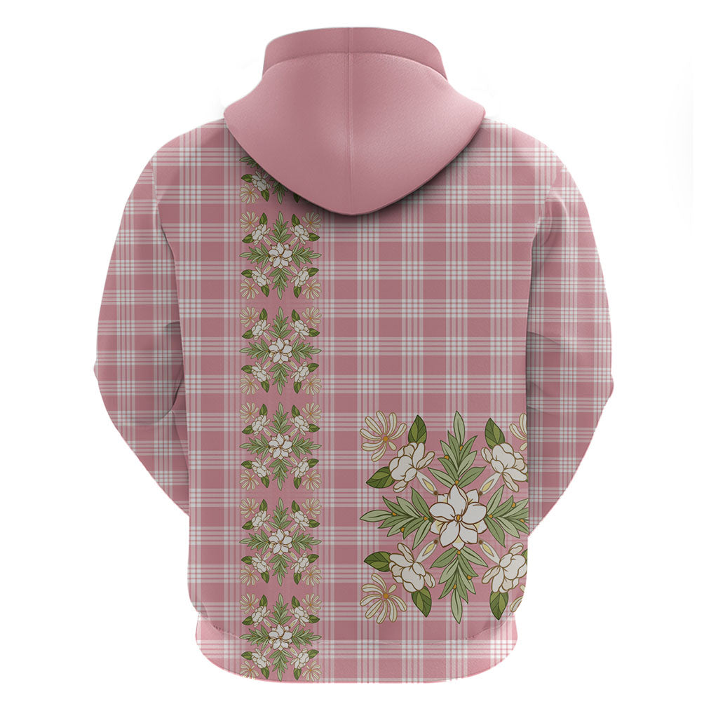 Akala Hamele Hawai'i Palaka Squares Maile Leaf Zip Hoodie Flowers Hawaiian Quilt Patterns