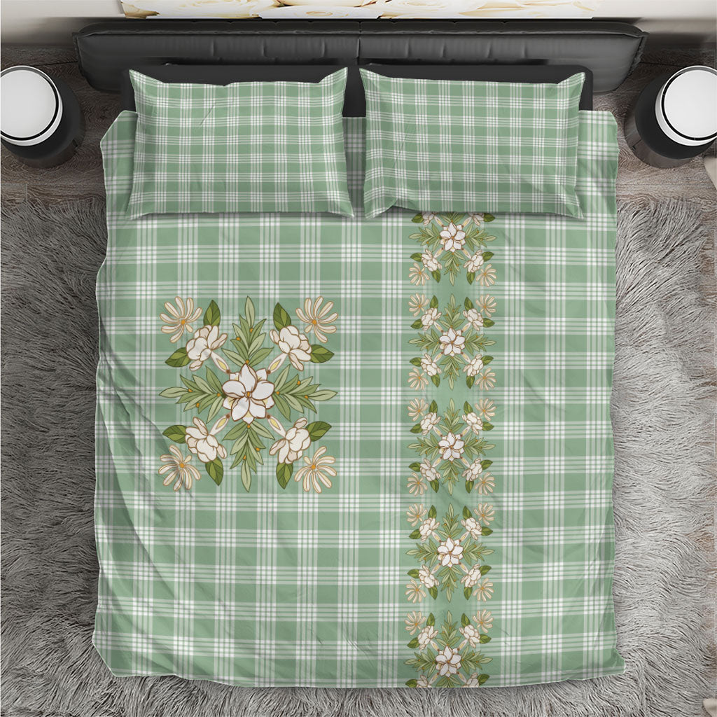 Liko Kukui Hawai'i Palaka Squares Maile Leaf Bedding Set Flowers Hawaiian Quilt Patterns