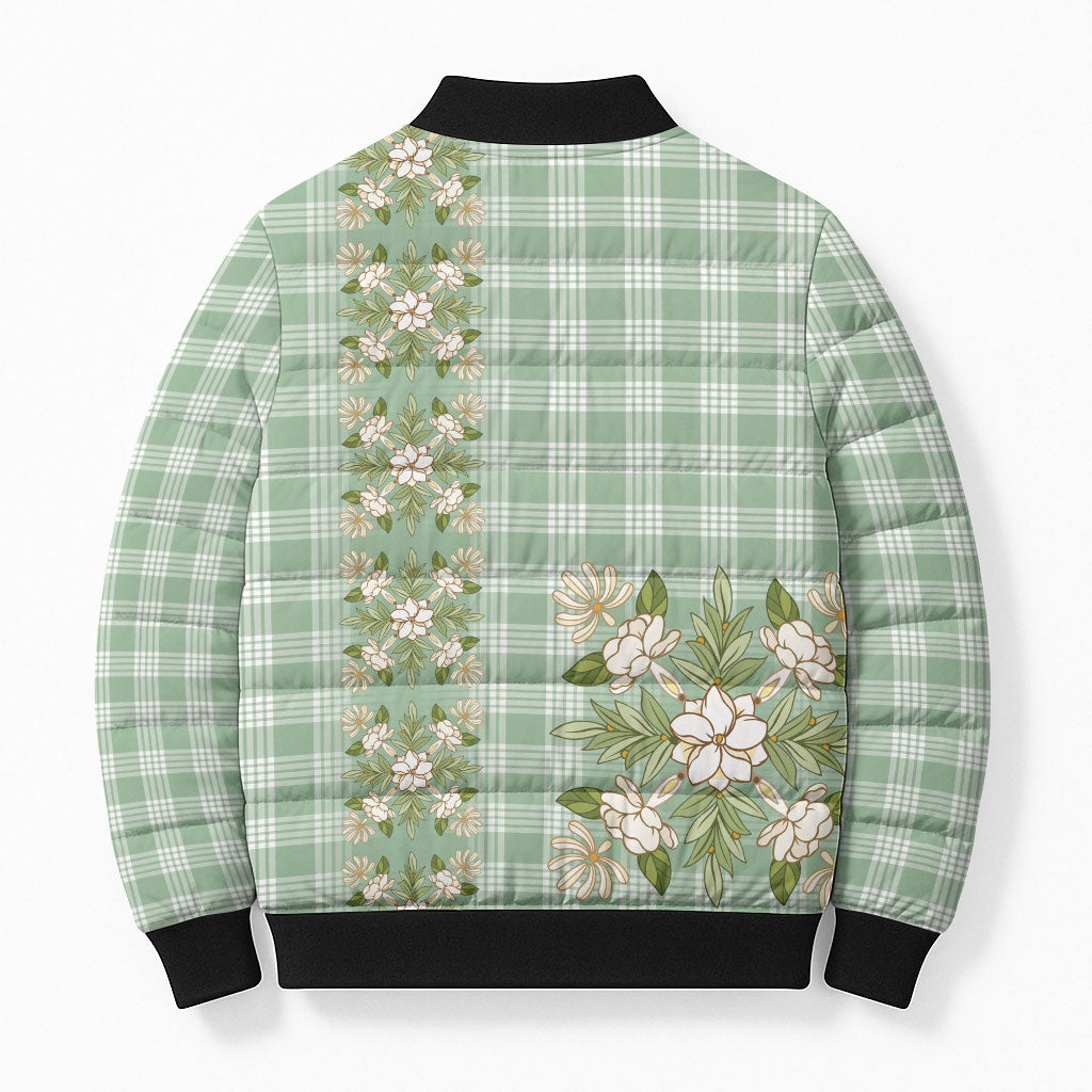 Liko Kukui Hawai'i Palaka Squares Maile Leaf Bomber Puffer Jacket Flowers Hawaiian Quilt Patterns