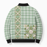 Liko Kukui Hawai'i Palaka Squares Maile Leaf Bomber Puffer Jacket Flowers Hawaiian Quilt Patterns