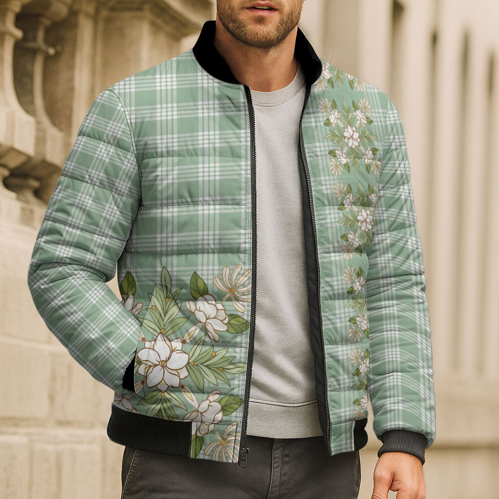 Liko Kukui Hawai'i Palaka Squares Maile Leaf Bomber Puffer Jacket Flowers Hawaiian Quilt Patterns