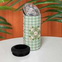Liko Kukui Hawai'i Palaka Squares Maile Leaf 4 in 1 Can Cooler Tumbler Flowers Hawaiian Quilt Patterns