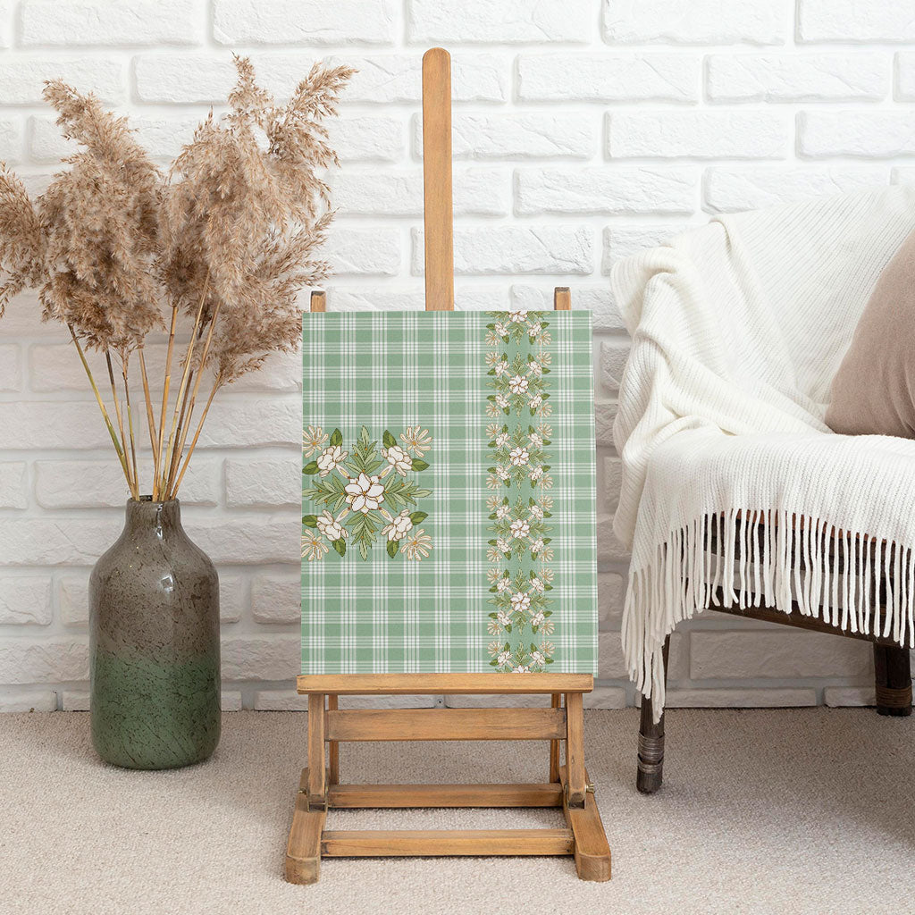 Liko Kukui Hawai'i Palaka Squares Maile Leaf Canvas Wall Art Flowers Hawaiian Quilt Patterns