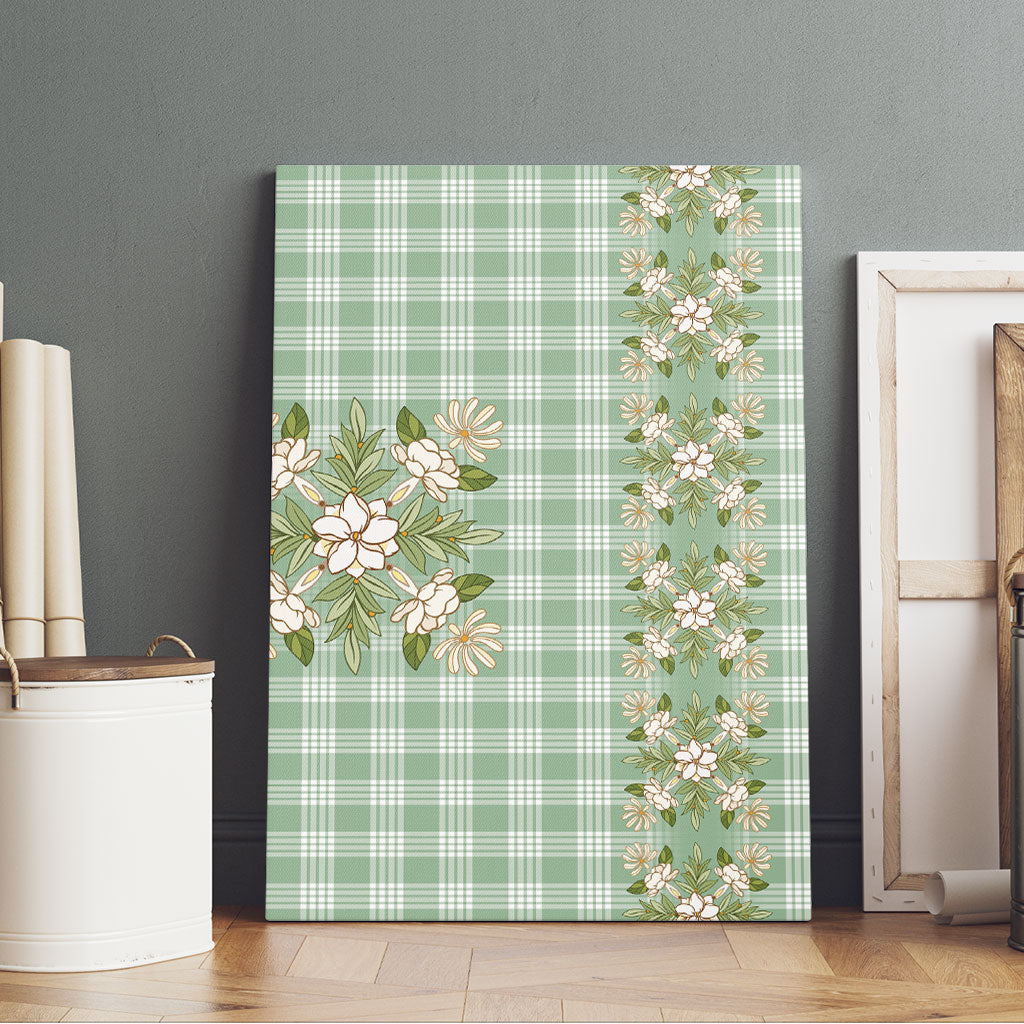Liko Kukui Hawai'i Palaka Squares Maile Leaf Canvas Wall Art Flowers Hawaiian Quilt Patterns