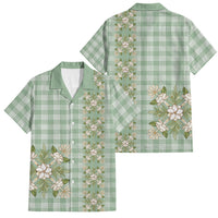 Liko Kukui Hawai'i Palaka Squares Maile Leaf Family Matching Long Sleeve Bodycon Dress and Hawaiian Shirt Flowers Hawaiian Quilt Patterns