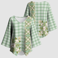 Liko Kukui Hawai'i Palaka Squares Maile Leaf Kimono Sleeve Blouse Flowers Hawaiian Quilt Patterns