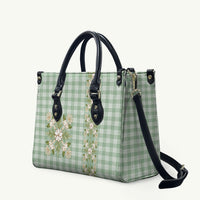 Liko Kukui Hawai'i Palaka Squares Maile Leaf Leather Bag Flowers Hawaiian Quilt Patterns