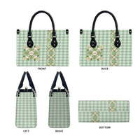 Liko Kukui Hawai'i Palaka Squares Maile Leaf Leather Bag Flowers Hawaiian Quilt Patterns
