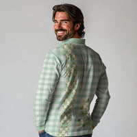 Liko Kukui Hawai'i Palaka Squares Maile Leaf Long Sleeve Polo Shirt Flowers Hawaiian Quilt Patterns