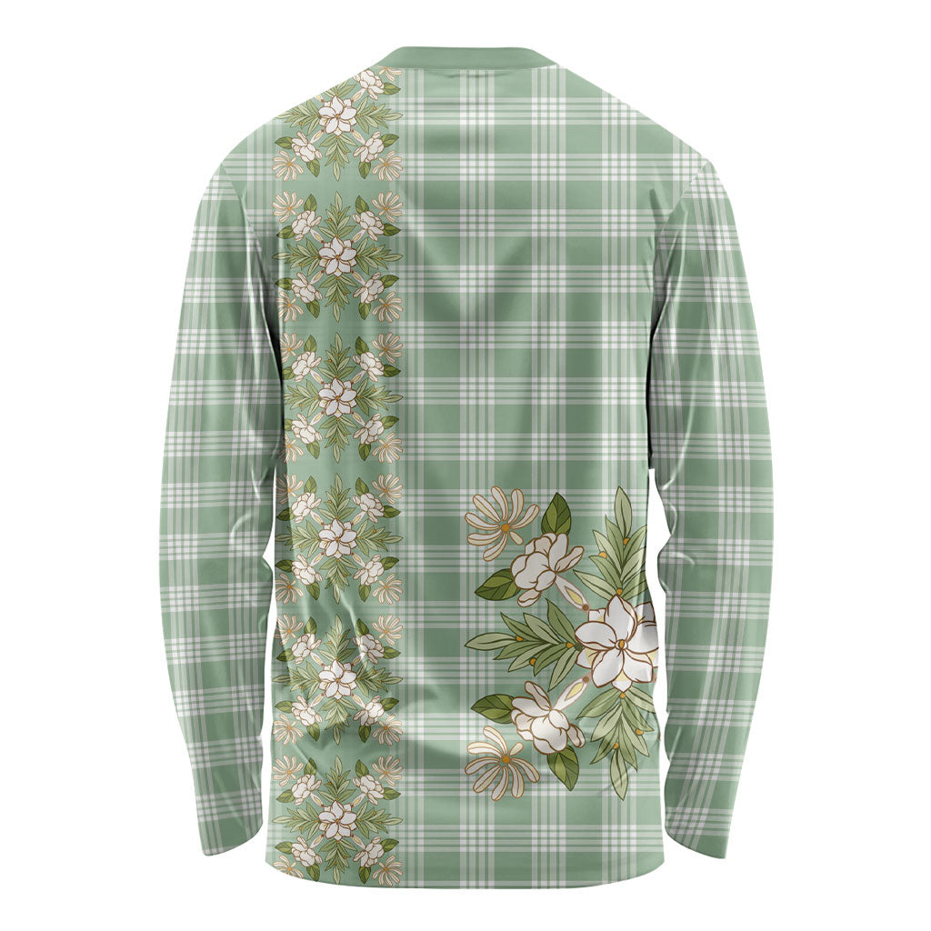 Liko Kukui Hawai'i Palaka Squares Maile Leaf Long Sleeve Shirt Flowers Hawaiian Quilt Patterns