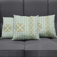 Liko Kukui Hawai'i Palaka Squares Maile Leaf Pillow Cover Flowers Hawaiian Quilt Patterns