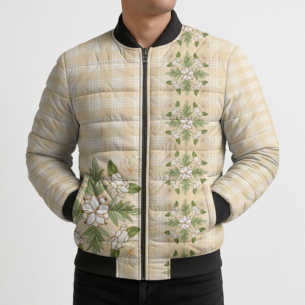 Melemele Ahiahia Hawai'i Palaka Squares Maile Leaf Bomber Puffer Jacket Flowers Hawaiian Quilt Patterns