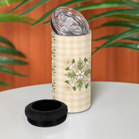 Melemele Ahiahia Hawai'i Palaka Squares Maile Leaf 4 in 1 Can Cooler Tumbler Flowers Hawaiian Quilt Patterns