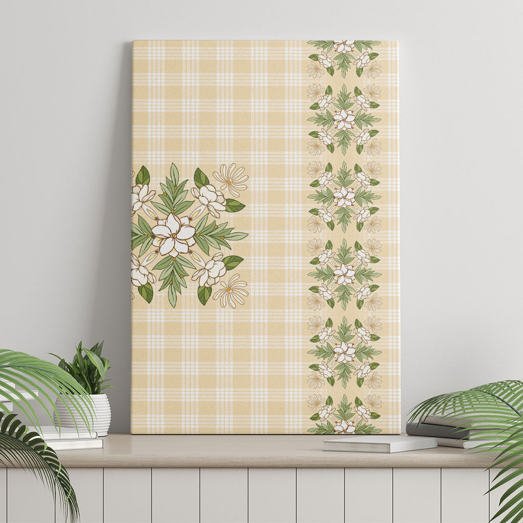 Melemele Ahiahia Hawai'i Palaka Squares Maile Leaf Canvas Wall Art Flowers Hawaiian Quilt Patterns