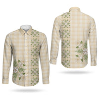 Melemele Ahiahia Hawai'i Palaka Squares Maile Leaf Couples Matching Puletasi and Long Sleeve Button Shirt Flowers Hawaiian Quilt Patterns