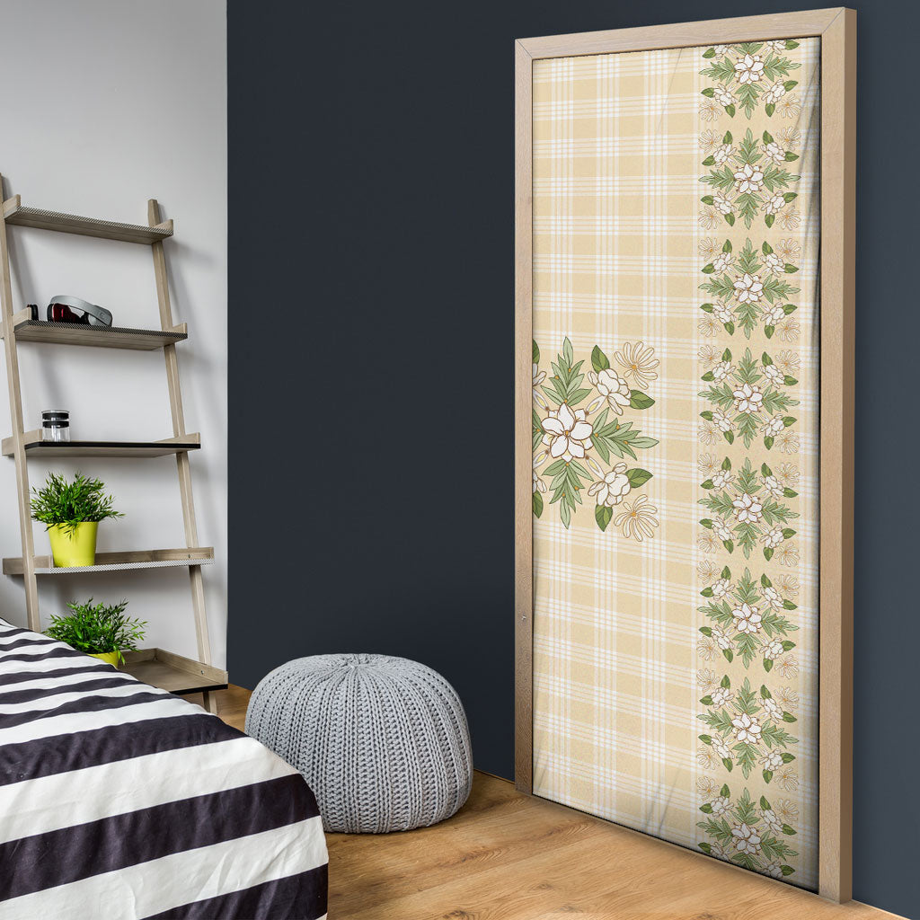 Melemele Ahiahia Hawai'i Palaka Squares Maile Leaf Door Cover Flowers Hawaiian Quilt Patterns