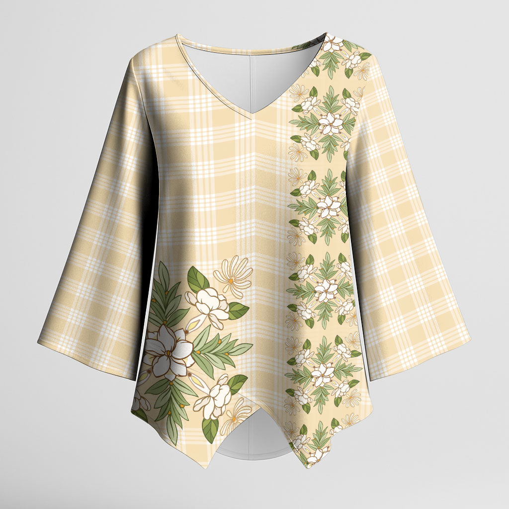Melemele Ahiahia Hawai'i Palaka Squares Maile Leaf Kimono Sleeve Blouse Flowers Hawaiian Quilt Patterns