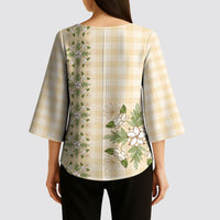 Melemele Ahiahia Hawai'i Palaka Squares Maile Leaf Kimono Sleeve Blouse Flowers Hawaiian Quilt Patterns