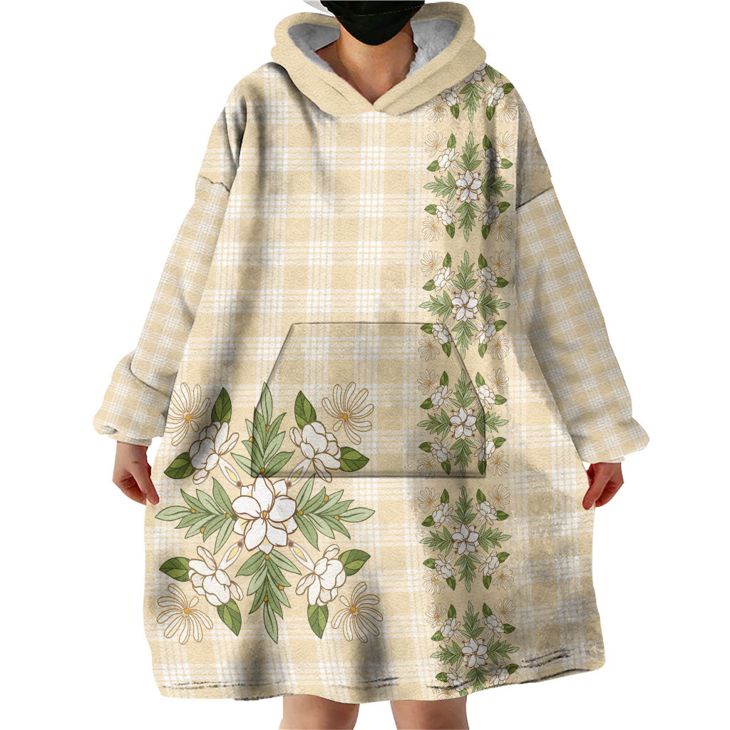 Melemele Ahiahia Hawai'i Palaka Squares Maile Leaf Wearable Blanket Hoodie Flowers Hawaiian Quilt Patterns