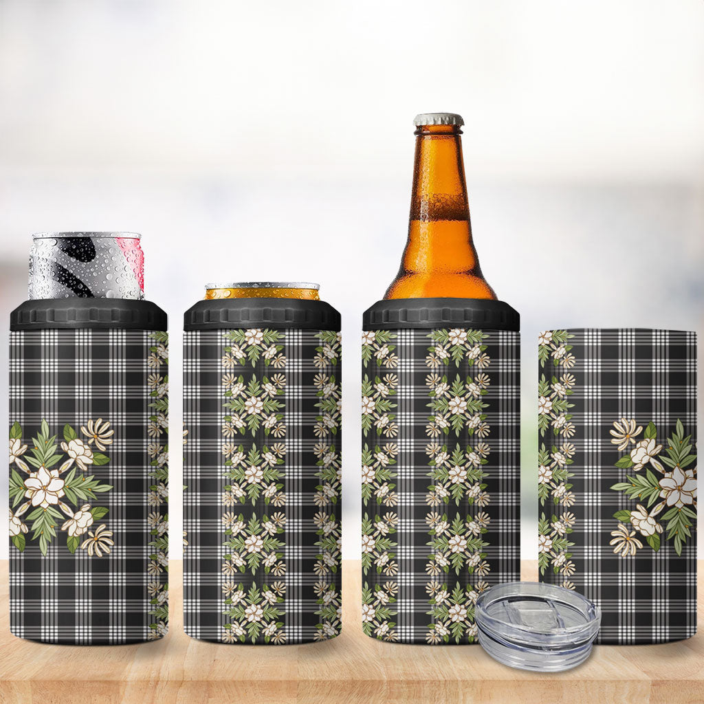 Pauli Hawai'i Palaka Squares Maile Leaf 4 in 1 Can Cooler Tumbler Flowers Hawaiian Quilt Patterns