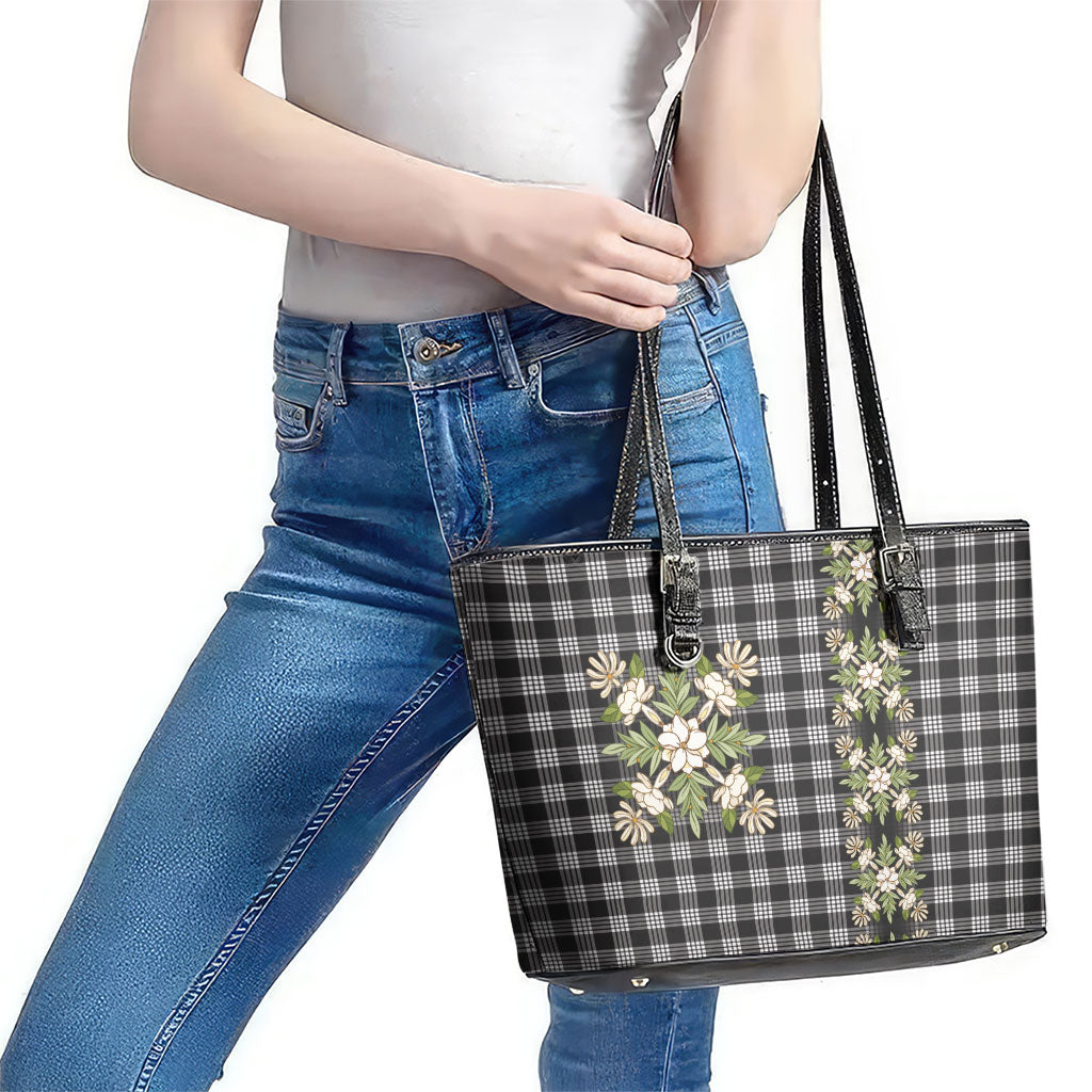 Pauli Hawai'i Palaka Squares Maile Leaf Leather Tote Bag Flowers Hawaiian Quilt Patterns