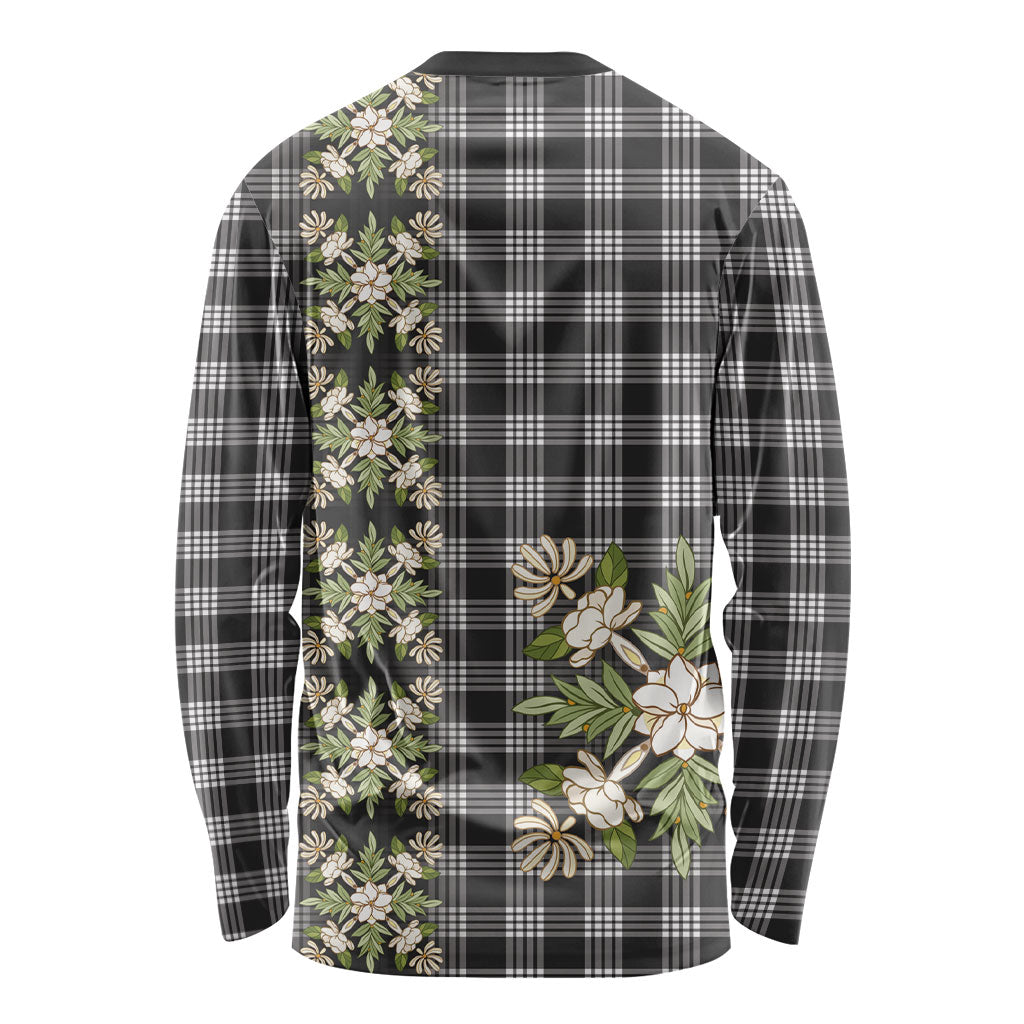 Pauli Hawai'i Palaka Squares Maile Leaf Long Sleeve Shirt Flowers Hawaiian Quilt Patterns
