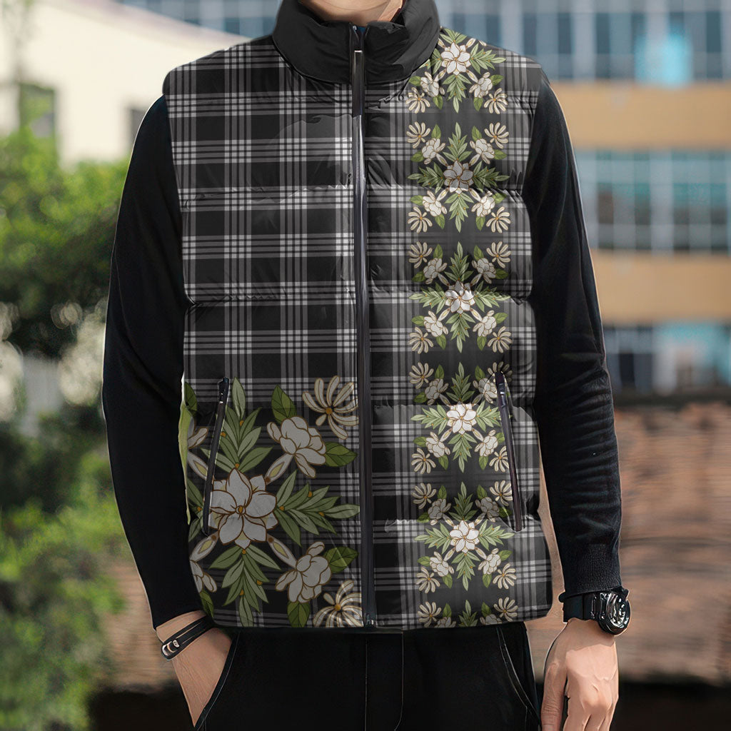 Pauli Hawai'i Palaka Squares Maile Leaf Sleeveless Puffer Jacket Flowers Hawaiian Quilt Patterns