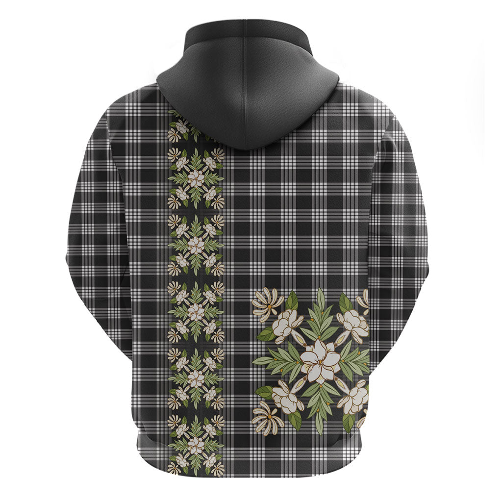 Pauli Hawai'i Palaka Squares Maile Leaf Zip Hoodie Flowers Hawaiian Quilt Patterns