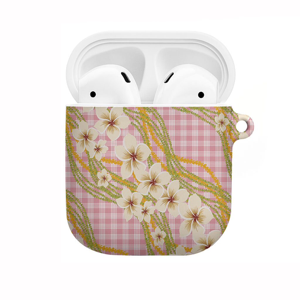 Akala Hamele Palaka Plumeria AirPods Case Puakenikeni and Maile Lei