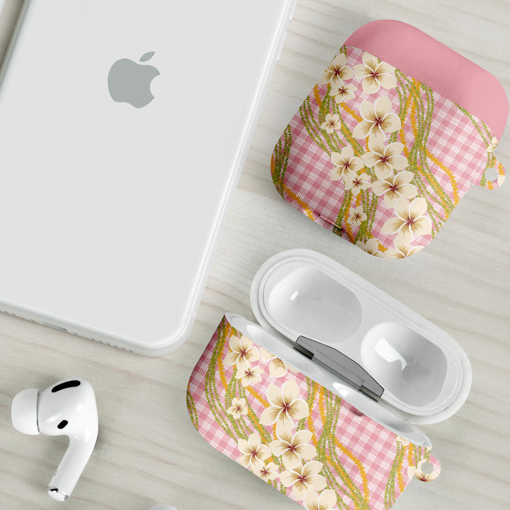 Akala Hamele Palaka Plumeria AirPods Case Puakenikeni and Maile Lei