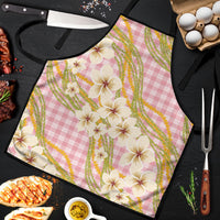 Akala Hamele Palaka Plumeria Apron Puakenikeni and Maile Lei
