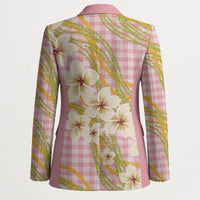 Akala Hamele Palaka Plumeria Blazer Puakenikeni and Maile Lei