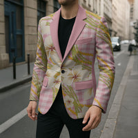 Akala Hamele Palaka Plumeria Blazer Puakenikeni and Maile Lei
