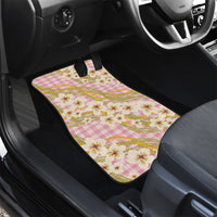 Akala Hamele Palaka Plumeria Car Mats Puakenikeni and Maile Lei
