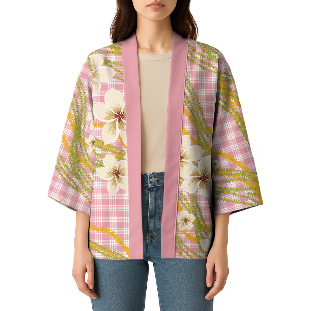 Akala Hamele Palaka Plumeria Kimono Puakenikeni and Maile Lei