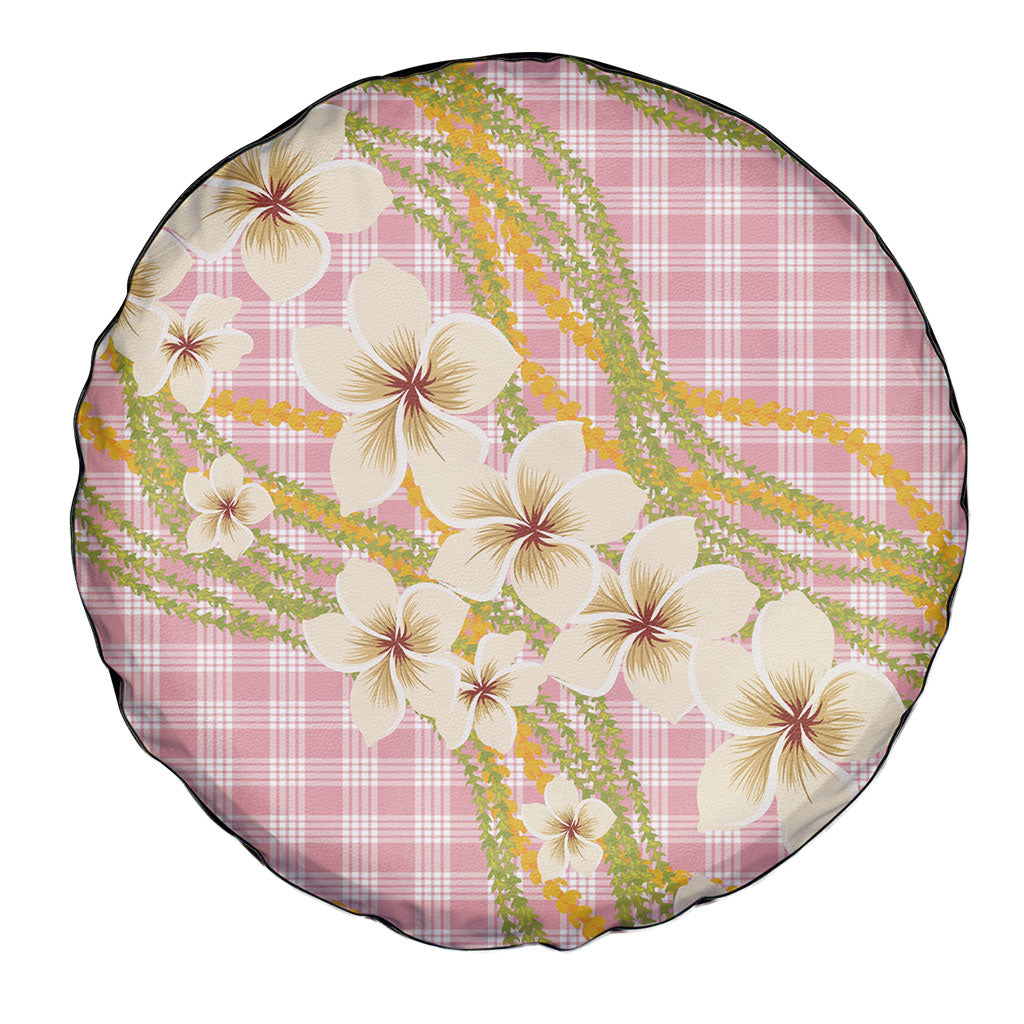 Akala Hamele Palaka Plumeria Spare Tire Cover Puakenikeni and Maile Lei