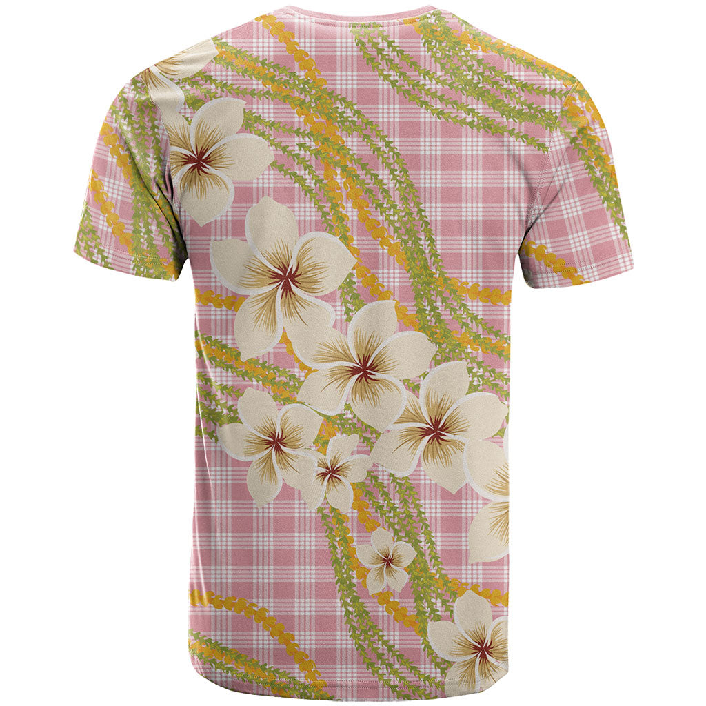 Akala Hamele Palaka Plumeria T Shirt Puakenikeni and Maile Lei