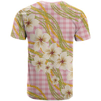 Akala Hamele Palaka Plumeria T Shirt Puakenikeni and Maile Lei