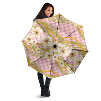 Akala Hamele Palaka Plumeria Umbrella Puakenikeni and Maile Lei