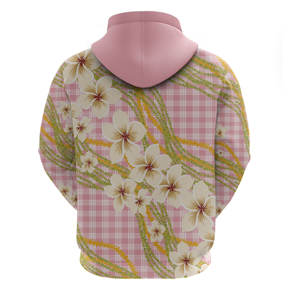 Akala Hamele Palaka Plumeria Zip Hoodie Puakenikeni and Maile Lei