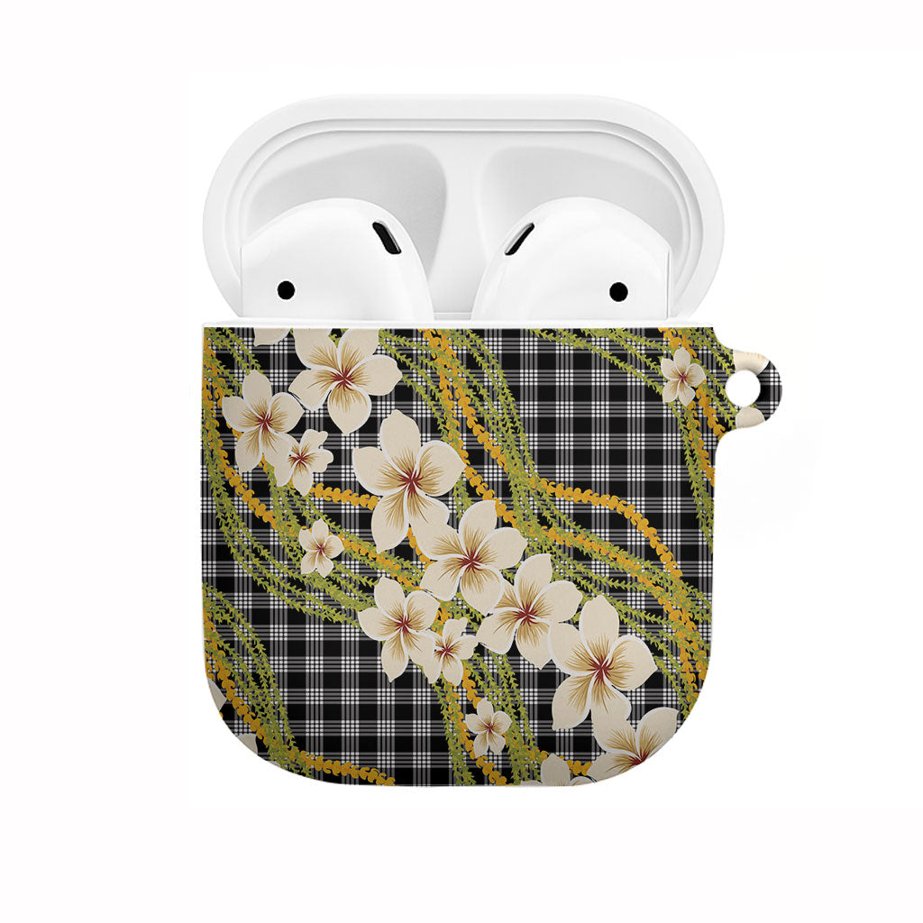 Ele'ele Hawai'i Palaka Plumeria AirPods Case Puakenikeni and Maile Lei