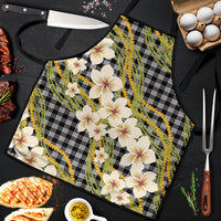Ele'ele Hawai'i Palaka Plumeria Apron Puakenikeni and Maile Lei