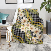 Ele'ele Hawai'i Palaka Plumeria Blanket Puakenikeni and Maile Lei