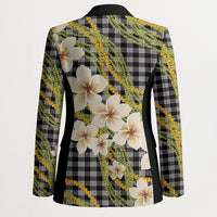 Ele'ele Hawai'i Palaka Plumeria Blazer Puakenikeni and Maile Lei