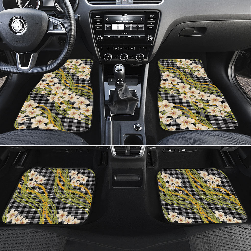 Ele'ele Hawai'i Palaka Plumeria Car Mats Puakenikeni and Maile Lei