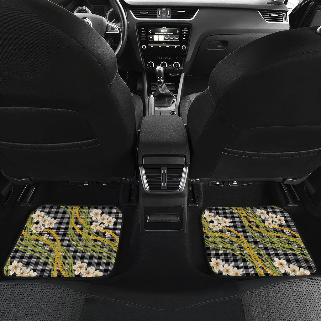Ele'ele Hawai'i Palaka Plumeria Car Mats Puakenikeni and Maile Lei