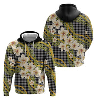 Ele'ele Hawai'i Palaka Plumeria Hoodie Puakenikeni and Maile Lei