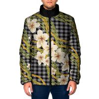 Ele'ele Hawai'i Palaka Plumeria Padded Jacket Puakenikeni and Maile Lei