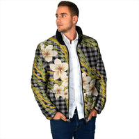 Ele'ele Hawai'i Palaka Plumeria Padded Jacket Puakenikeni and Maile Lei