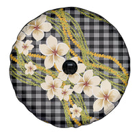 Ele'ele Hawai'i Palaka Plumeria Spare Tire Cover Puakenikeni and Maile Lei